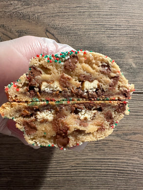 Christmas Samoa Stuffed Chocolate Chip Cookie (12 Half Pack)