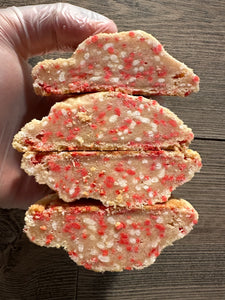 Red & White Chipless Sugar Cookie (12 Half Pack)