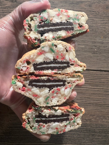 Oreo Stuffed Holiday Birthday Cake