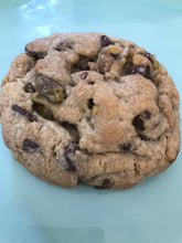 Load image into Gallery viewer, Pistachio filled Chocolate Chip Cookie (12 Half Pack)