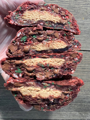 Xmas PB Cup stuffed Red Velvet (12 Half Pack)